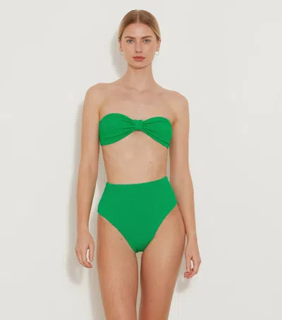 Hunza G Green Bandeau Bikini Set