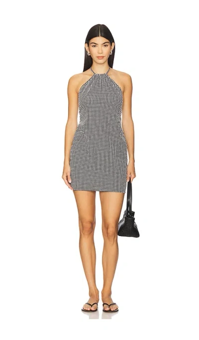 HUNZA G HALTER NECK MINI DRESS