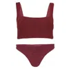Hunza G Helena Nile Bikini Metallic Chestnut In Brown