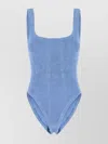 Hunza G High Cut Leg Sleeveless Swimwear In Blue
