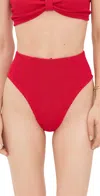 Hunza G High Waist Bikini Bottom In Red