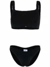 Hunza G Xandra Bikini Stretchy High-cut Swimsuit In Black