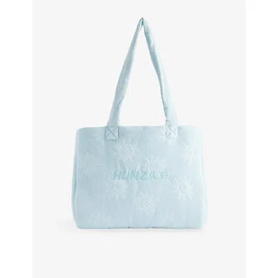 Hunza G Kids' Ice Blue Sunny Towelling Beach Bag