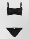 Hunza G Iris Bikini Set Adjustable Straps Ring In Black
