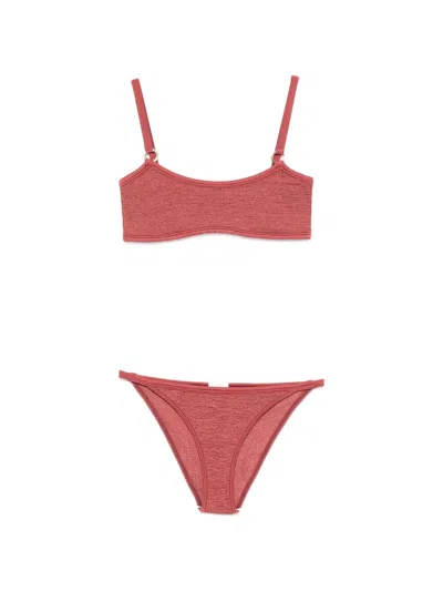 Hunza G Iris Hoop-detail Bikini In Red