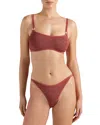 Hunza G Iris Hoops Two Piece Bikini In Brown
