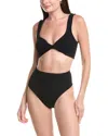 Hunza G Juno Bikini Set High-waisted Bottom Textured Fabric