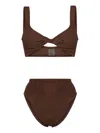 Hunza G Jamie Seersucker Bikini In Brown