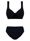 Hunza G Juno Crinkled Bikini Set In 黑色的