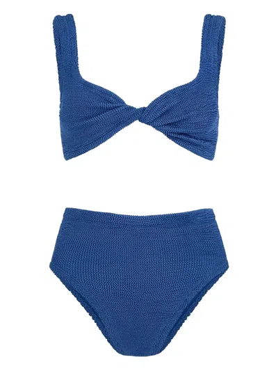Hunza G Jamie Knotted Bikini In Blue