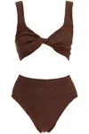Hunza G Jamie Seersucker Bikini In Brown