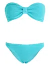 Hunza G Jean Seersucker Bikini In Blue