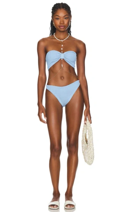Hunza G Jean Bikini Set In Cornflower