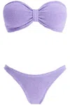 Hunza G Jean Crinkle-finish Bikini In Lilac (purple)