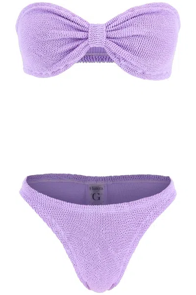 Hunza G . 'jean' Bikini Set In Purple