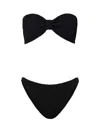 Hunza G Jean Crinkle Strapless Bikini In Black