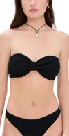 Hunza G Jean Textured Nylon Bikini In Black