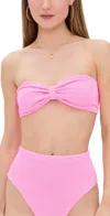 Hunza G Jean Stretch Nylon Bikini Set In Bubblegum