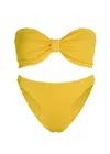 Hunza G Jean Crinkle Bikini In Yellow