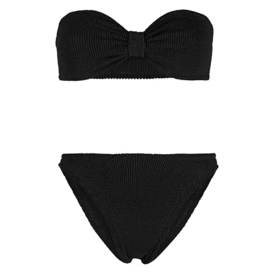 Hunza G Jean Crinkled Bikini In Black