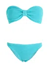 Hunza G Jean Seersucker Bikini In Blue