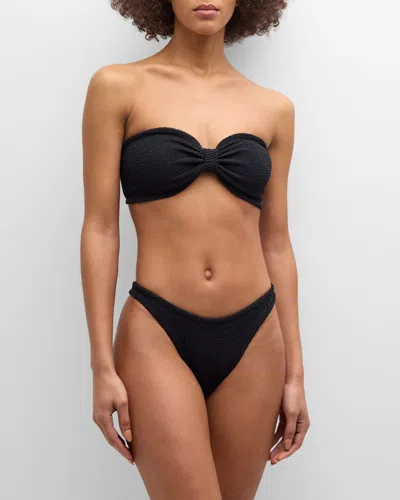 HUNZA G JEAN TWO-PIECE BIKINI SET