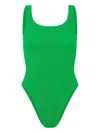 Hunza G Womens Lime Nile Square-neck Swimsuit