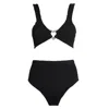 Hunza G Jessica Bikini Black/silver In Black