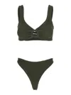Hunza G Julia Bikini Covered Hoop In Green