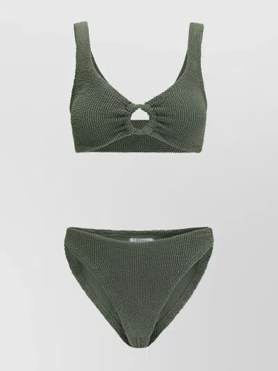 Hunza G Julia Bikini Cut-out Detail In Green