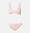 Hunza G Womens Ballet Pink Julia Gold-hoop Bikini Set