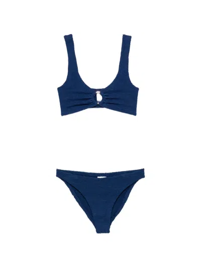 Hunza G Julia Hoop-detail Bikini In Blue