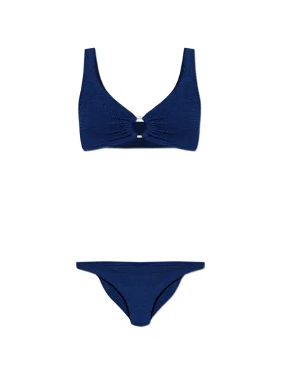 Hunza G Julia Hoop-detail Bikini In Blue