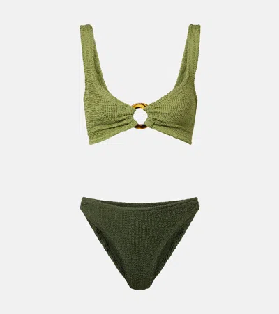 Hunza G Julia Ring-detail Bikini In Green