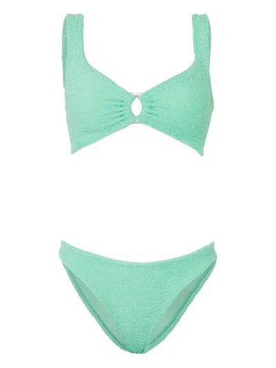 Hunza G Julia Textured Bikini In Green