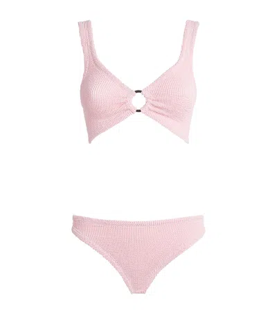 Hunza G Julia Tonal Hoop Bikini In Pink