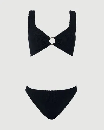 Hunza G Julia Hoop-detail Bikini In Black