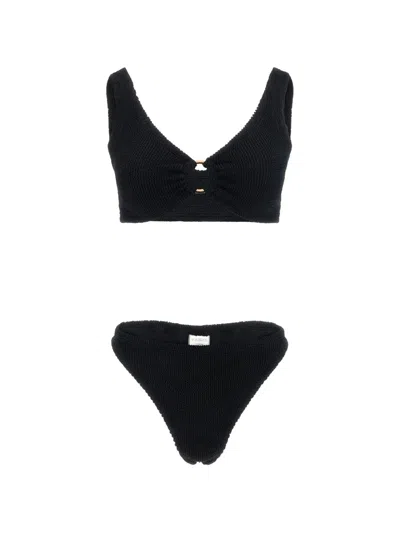 Hunza G Julia With Gold Hoop Bikini In Black
