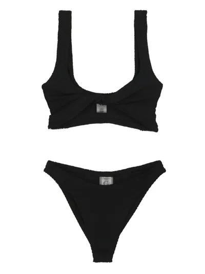 Hunza G The Crinkle Juno Bikini Support In Black