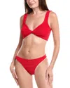 Hunza G Womens Red Juno Knotted Bikini Set