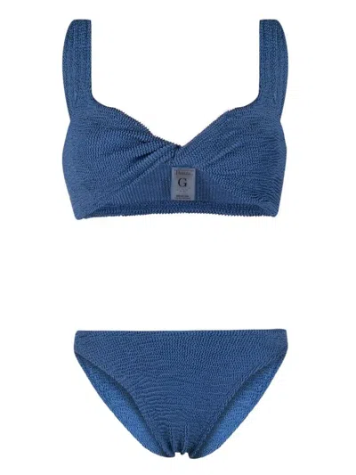 Hunza G Juno Crinkle Bikini In Blue