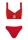 Hunza G Coverage Juno Bikini Red In Red