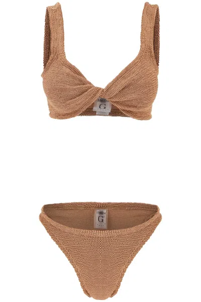 Hunza G Juno Bikini Set In Brown