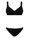 Hunza G Juno Coverage Crinkle Bikini In Black