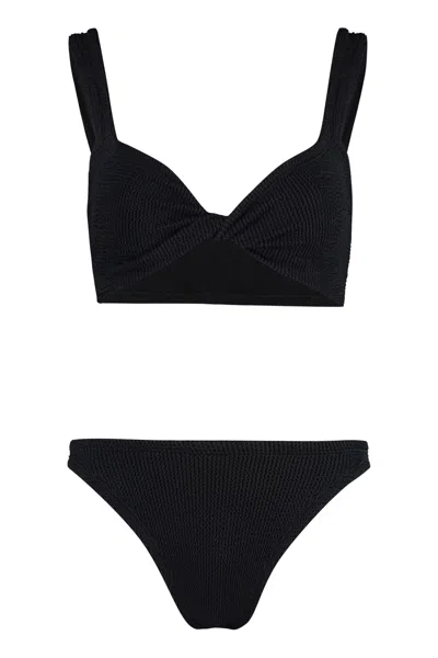 Hunza G Juno Plain Color Bikini In Black