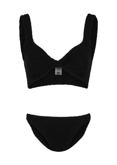 Hunza G Juno Seersucker Bikini, Bikini, Black