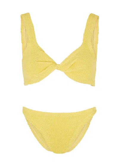 Hunza G Juno Seersucker Bikini, Bikini, Yellow