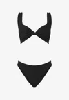 Hunza G Bandeau Top With Bow Detail And High-cut Bottoms