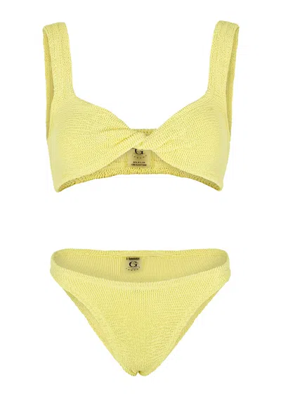 Hunza G Juno Yellow Seersucker Bikini