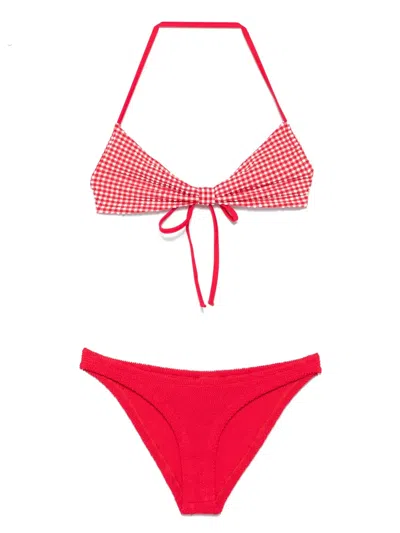 Hunza G Kacey Bikini Set In Red